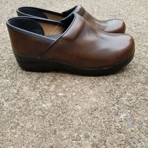 Dansko Professional Brown Oiled Leather Clogs